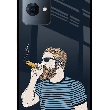 Smoking Oppo Reno7 Pro 5G Glass Case Back Cover by Casekaro