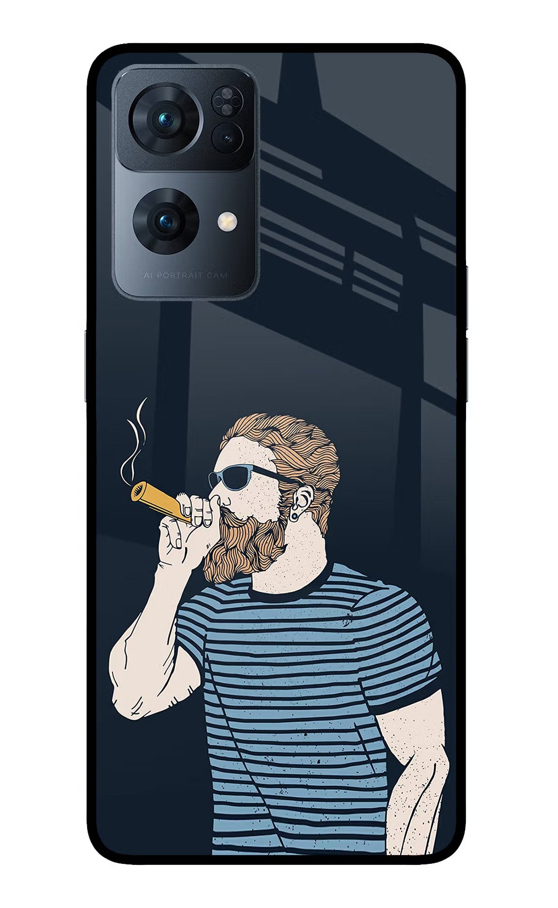 Smoking Oppo Reno7 Pro 5G Glass Case Back Cover by Casekaro