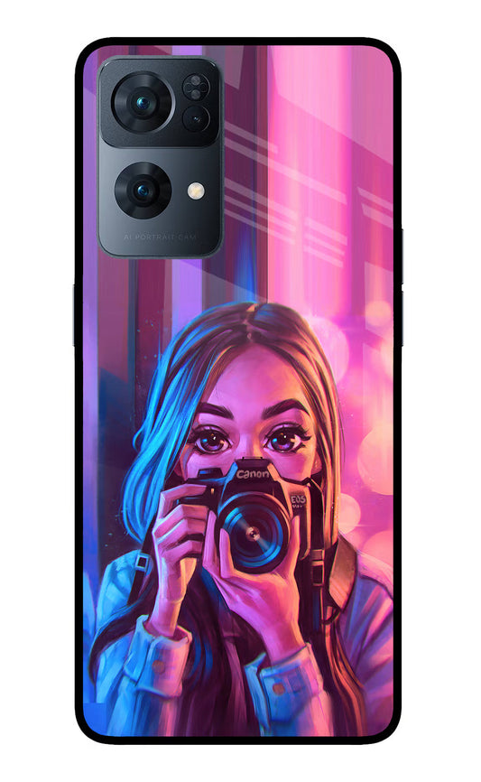 Girl Photographer Oppo Reno7 Pro 5G Glass Case