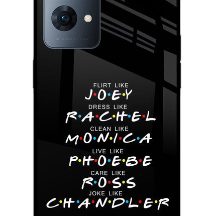 FRIENDS Character Oppo Reno7 Pro 5G Glass Case Back Cover by Casekaro