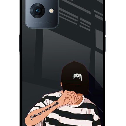 Aesthetic Boy Oppo Reno7 Pro 5G Glass Case Back Cover by Casekaro