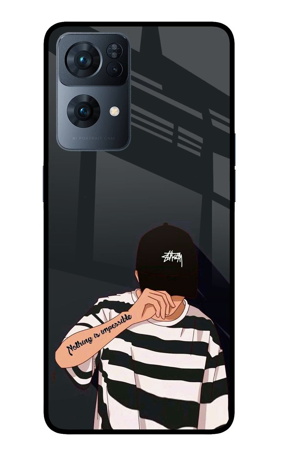 Aesthetic Boy Oppo Reno7 Pro 5G Back Cover, Glass case