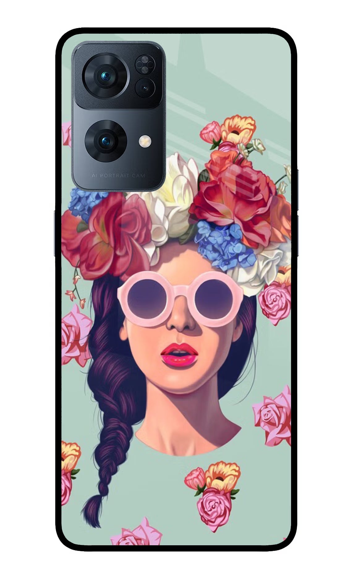 Pretty Girl Oppo Reno7 Pro 5G Glass Case Back Cover by Casekaro