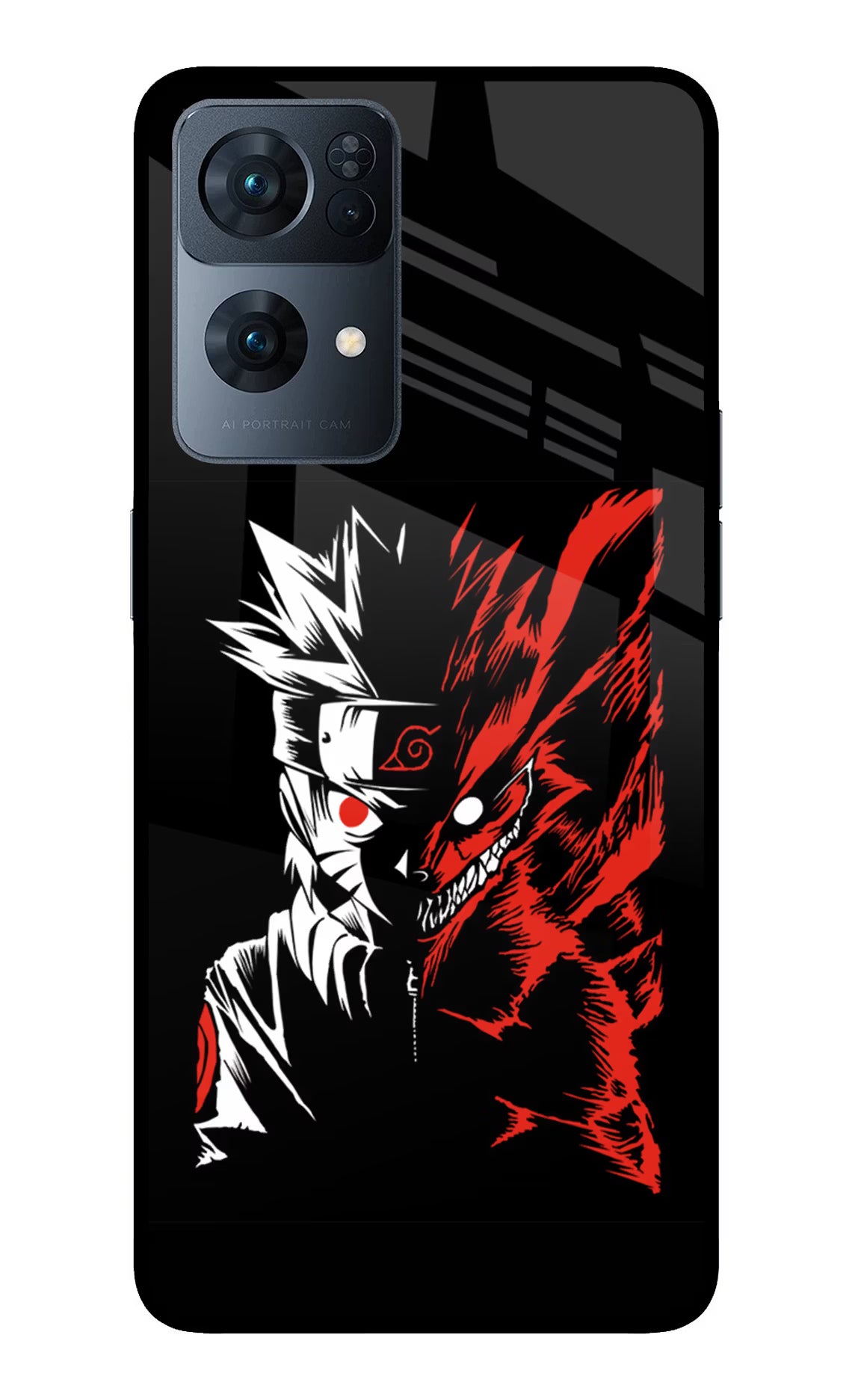Naruto Two Face Oppo Reno7 Pro 5G Glass Case Back Cover by Casekaro