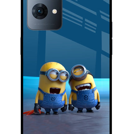 Minion Laughing Oppo Reno7 Pro 5G Glass Case Back Cover by Casekaro