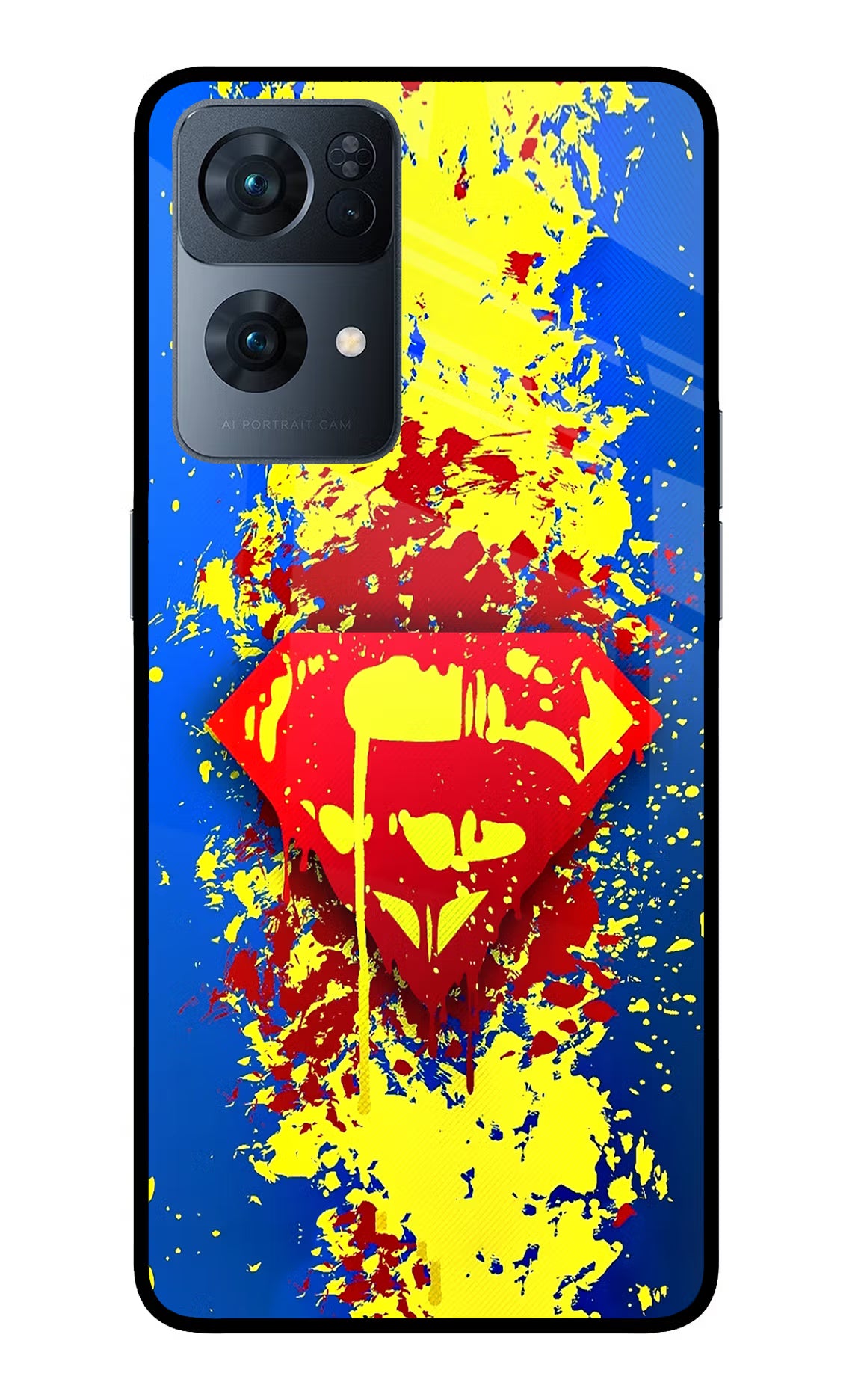 Superman logo Oppo Reno7 Pro 5G Glass Case