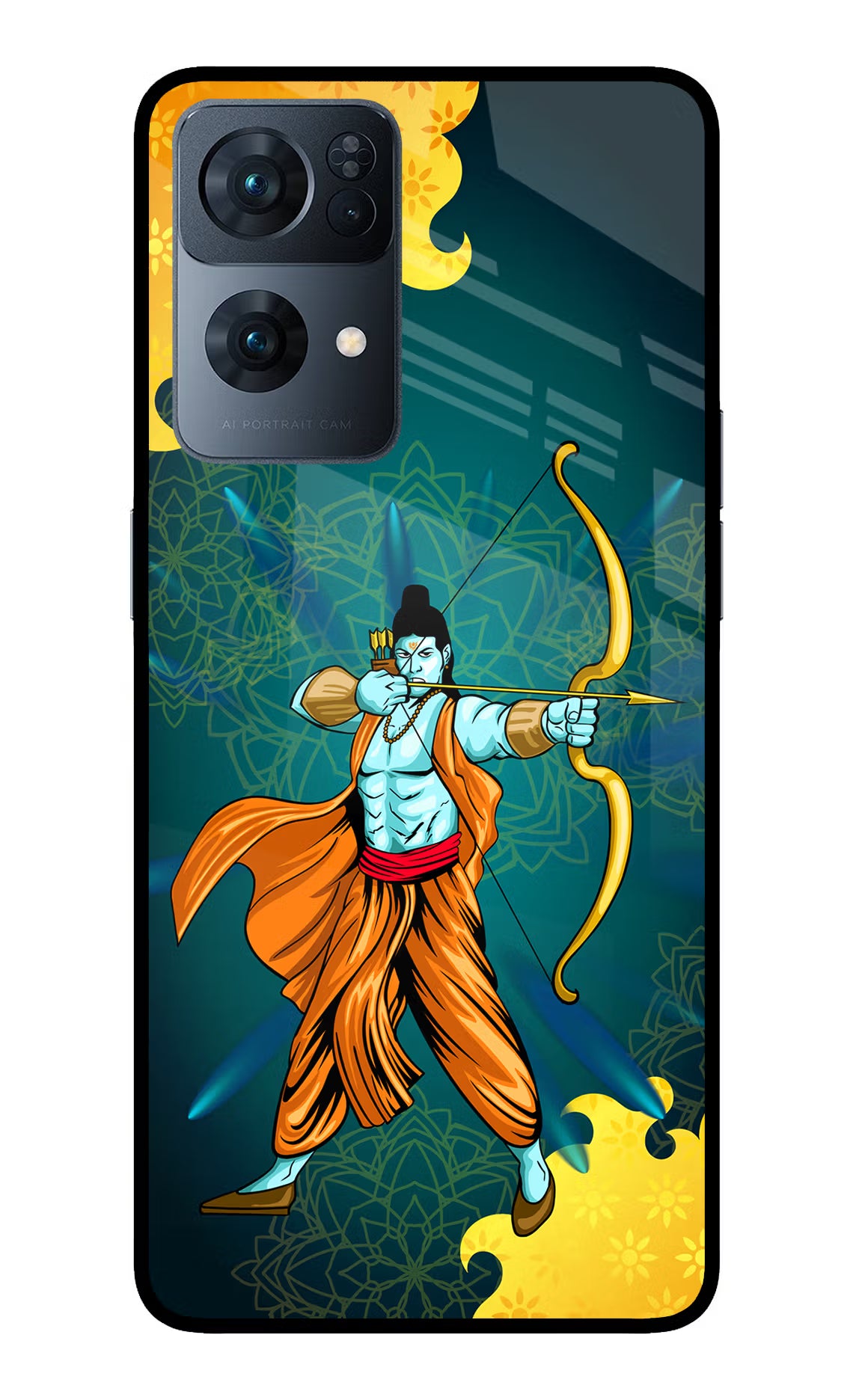Lord Ram - 6 Oppo Reno7 Pro 5G Glass Case Back Cover by Casekaro