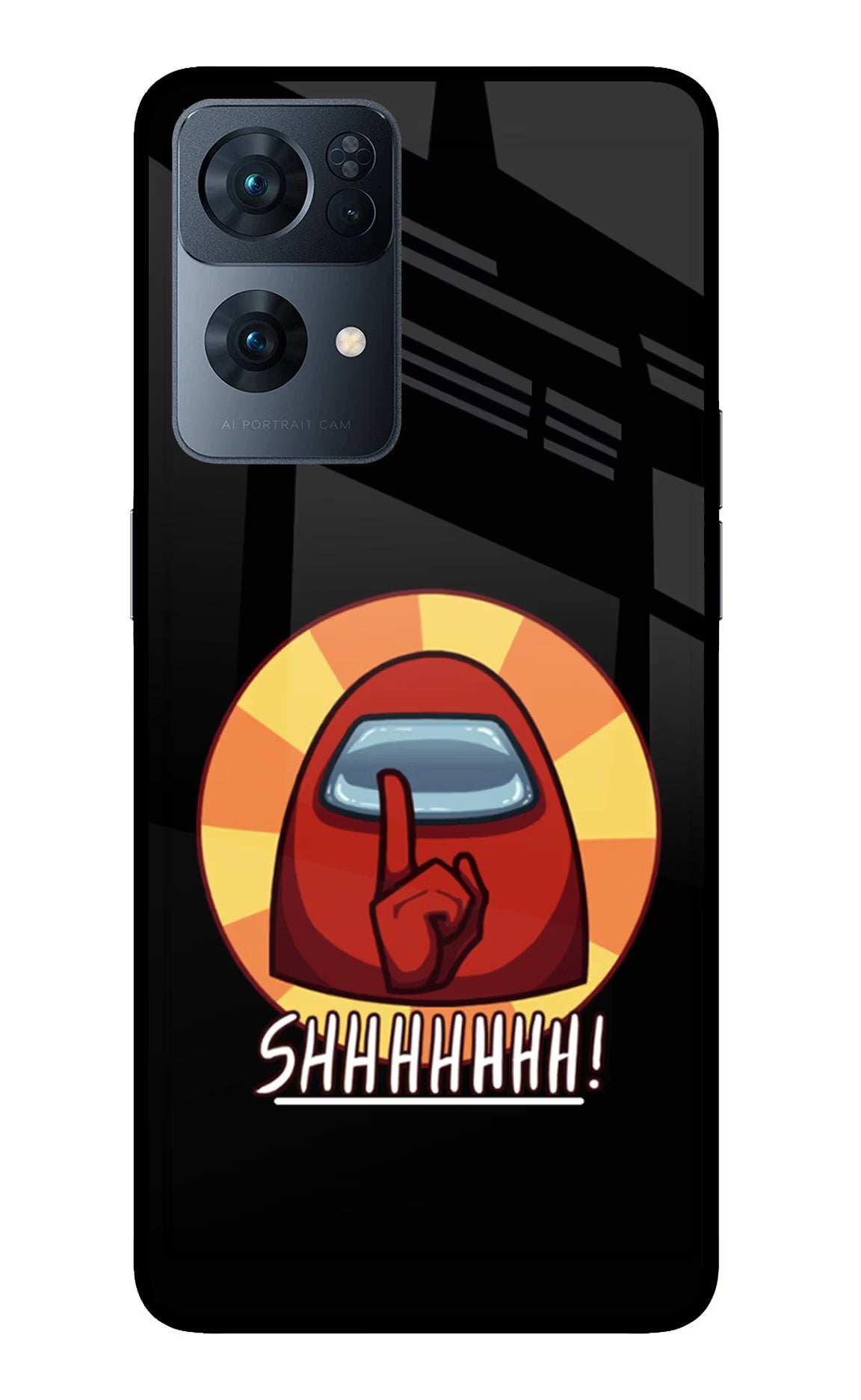 Among Us Shhh! Oppo Reno7 Pro 5G Glass Case