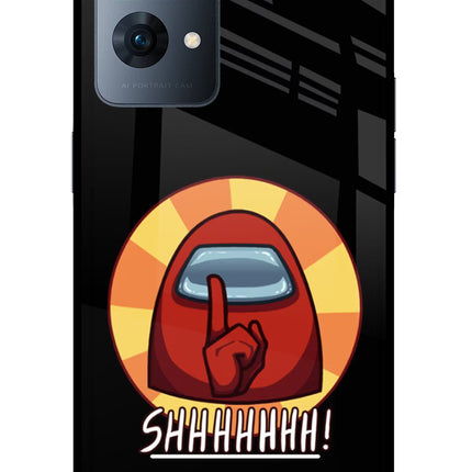 Among Us Shhh! Oppo Reno7 Pro 5G Glass Case Back Cover by Casekaro