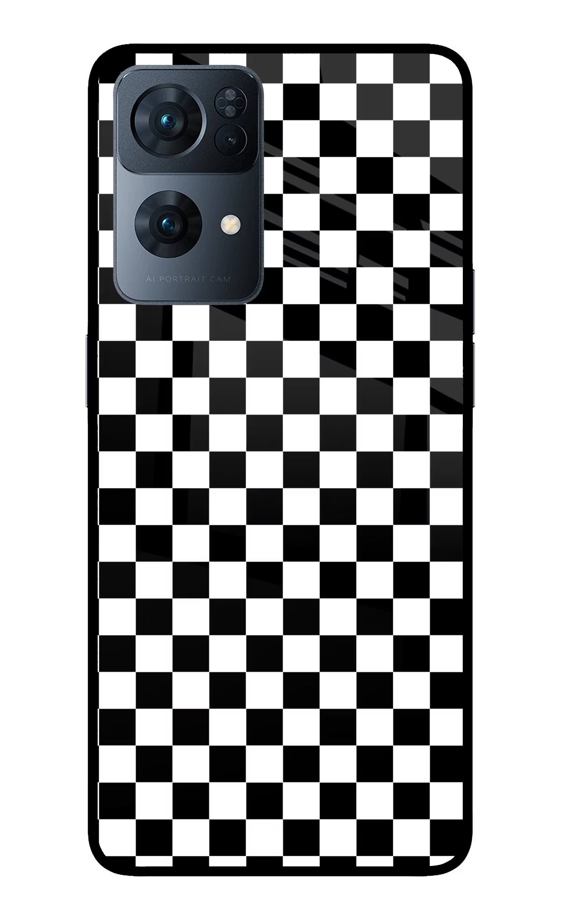 Chess Board Oppo Reno7 Pro 5G Glass Case Back Cover by Casekaro