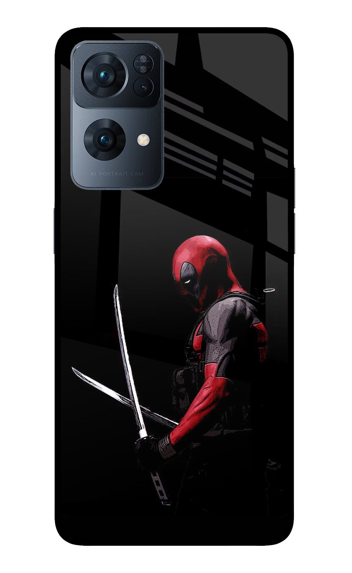 Deadpool Oppo Reno7 Pro 5G Glass Case Back Cover by Casekaro