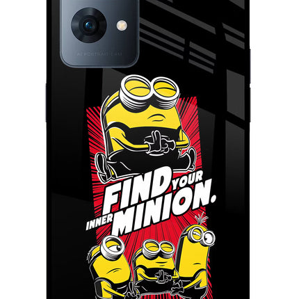 Find your inner Minion Oppo Reno7 Pro 5G Glass Case Back Cover by Casekaro