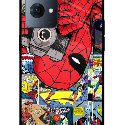 Spider Man Oppo Reno7 Pro 5G Glass Case Back Cover by Casekaro
