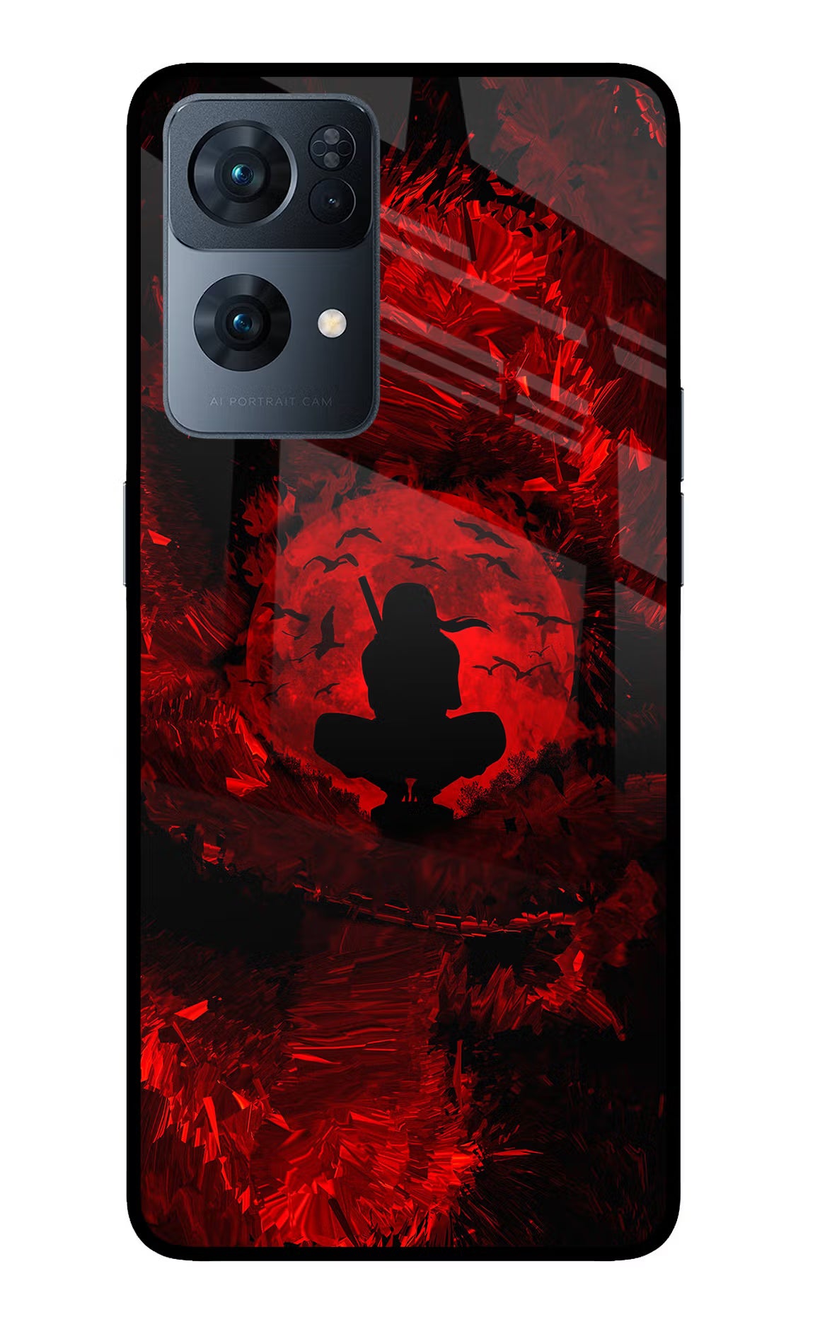 Itachi Uchiha Oppo Reno7 Pro 5G Glass Case Back Cover by Casekaro