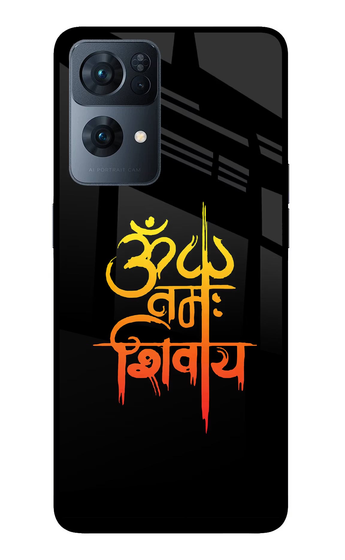 Om Namah Shivay Oppo Reno7 Pro 5G Glass Case Back Cover by Casekaro