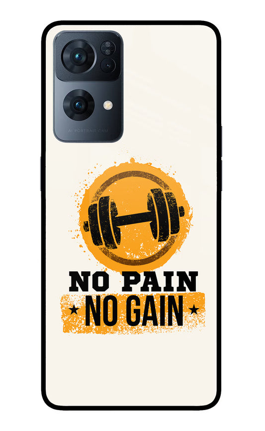 No Pain No Gain Oppo Reno7 Pro 5G Glass Case