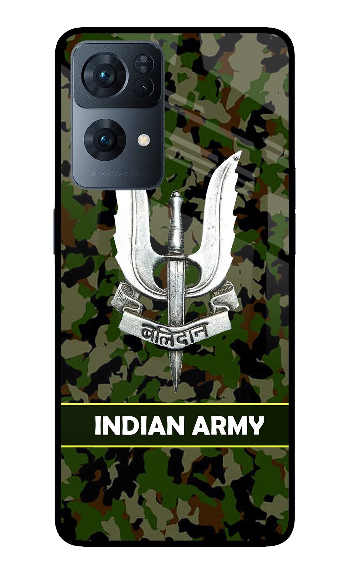 Balidan Indian Logo Oppo Reno7 Pro 5G Glass Case Back Cover by Casekaro