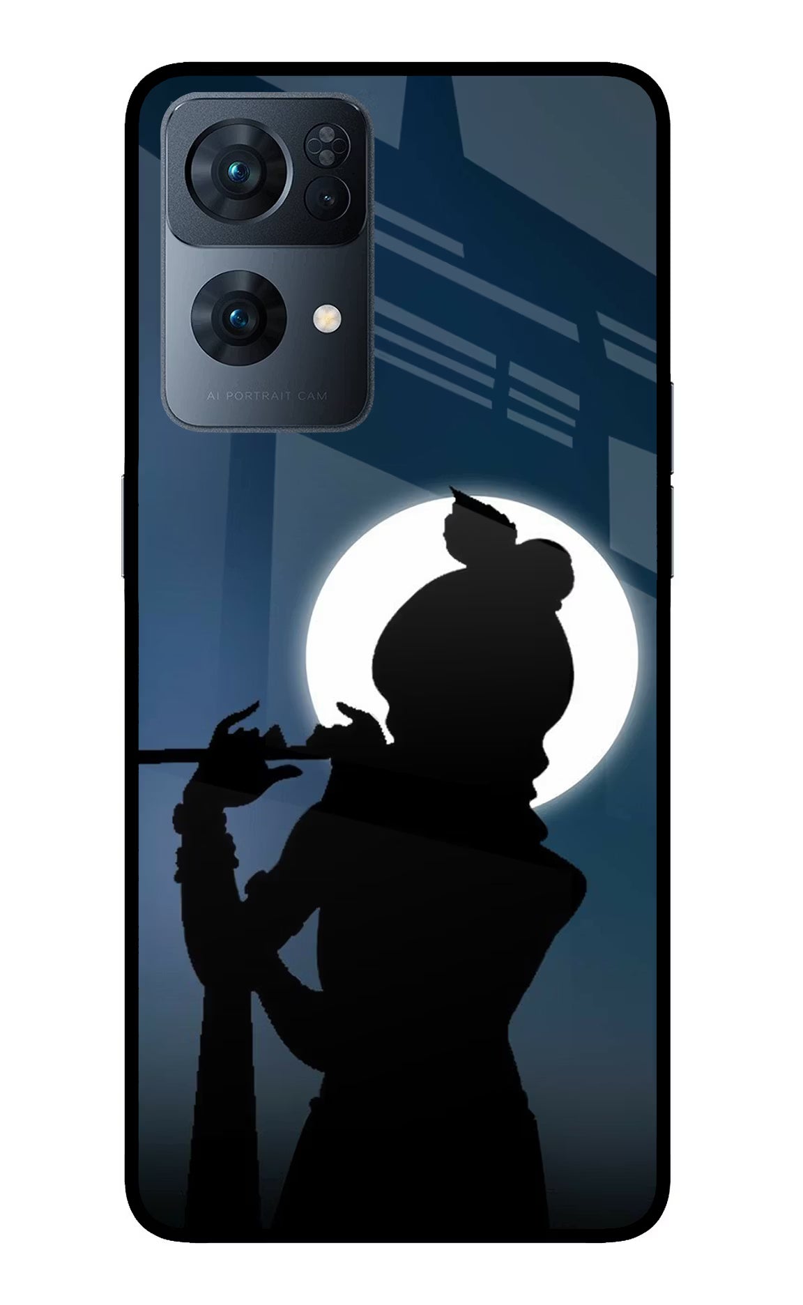 Shri Krishna Silhouette Oppo Reno7 Pro 5G Glass Case