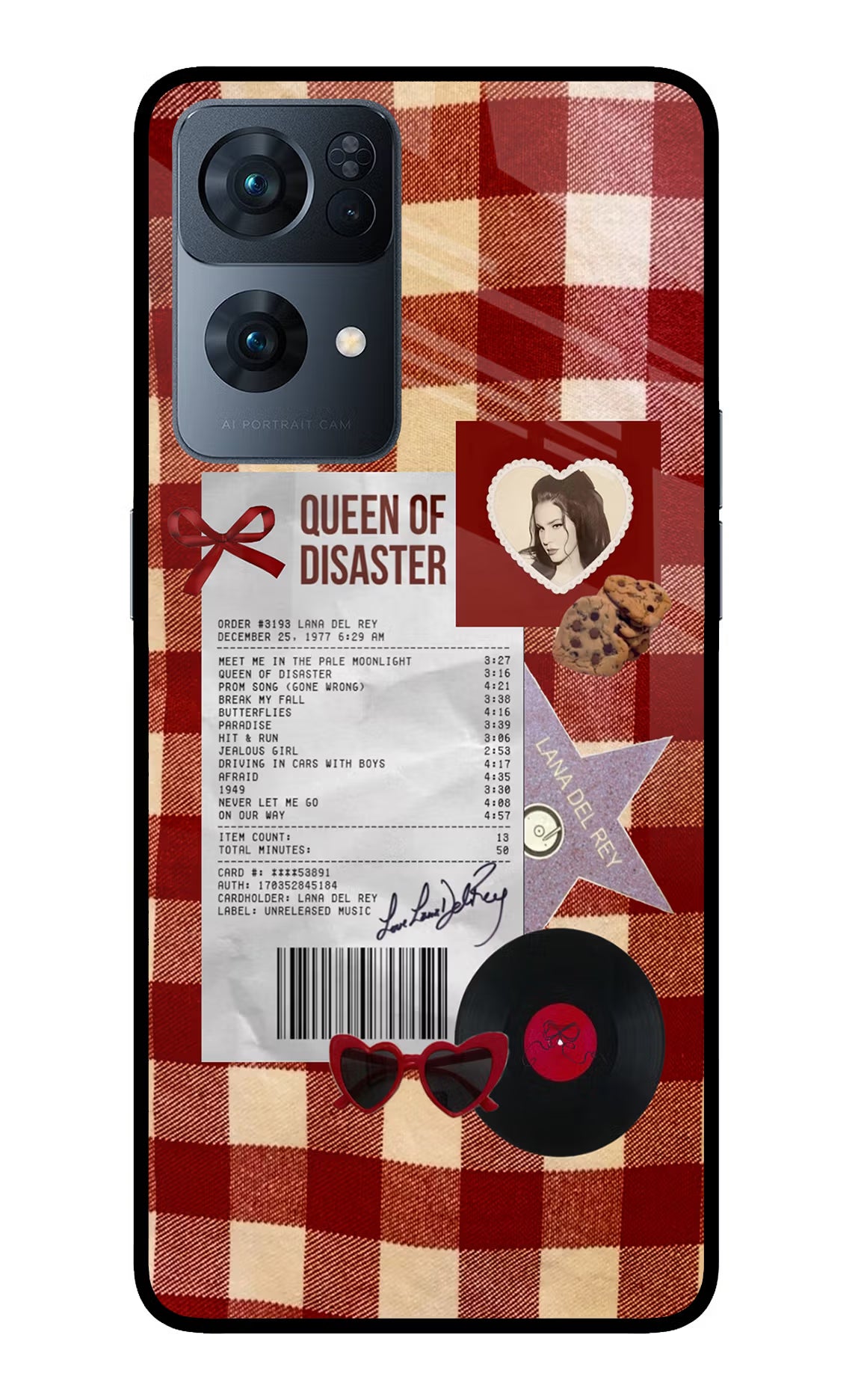 Queen of Disaster Oppo Reno7 Pro 5G Glass Case Back Cover by Casekaro