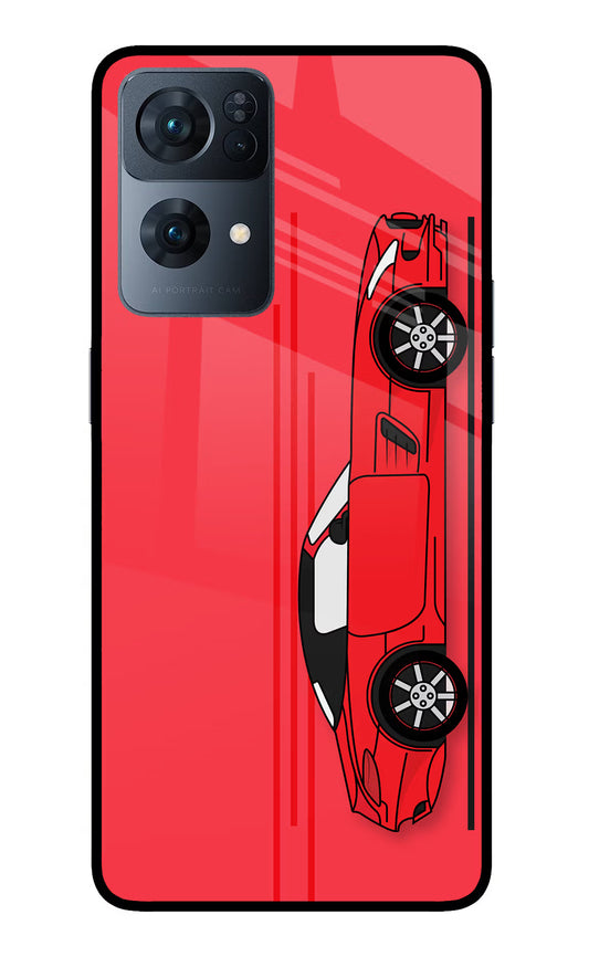 Red Velocity Oppo Reno7 Pro 5G Glass Case