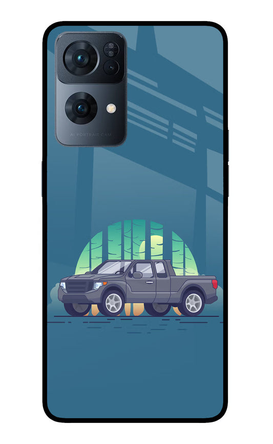 Retro Garage Vibe Oppo Reno7 Pro 5G Glass Case