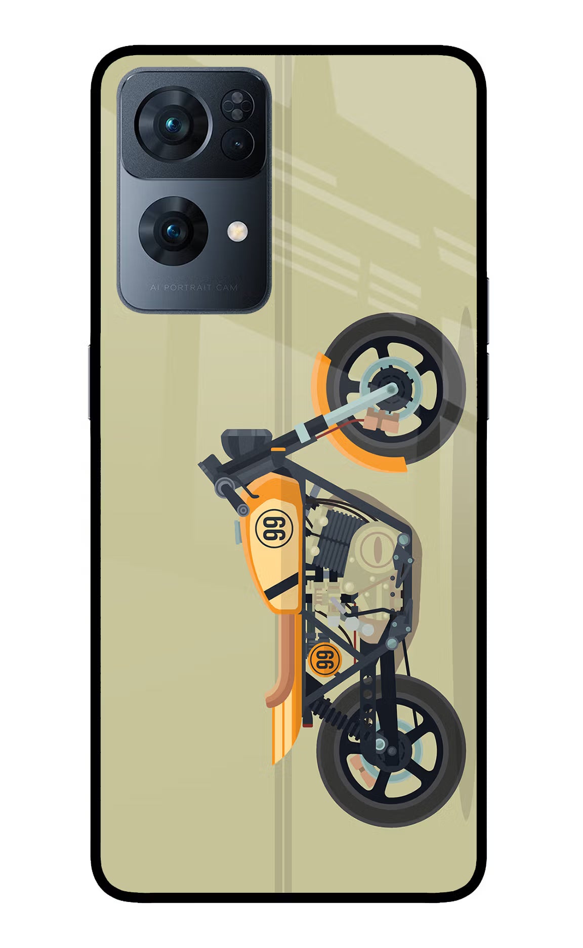 Vertical Speedster Oppo Reno7 Pro 5G Glass Case