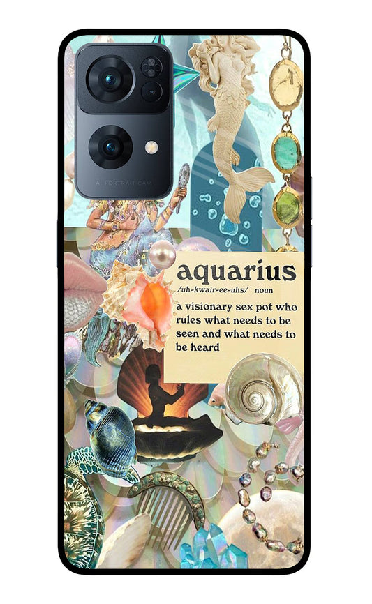 Aquarius Zodiac Oppo Reno7 Pro 5G Glass Case