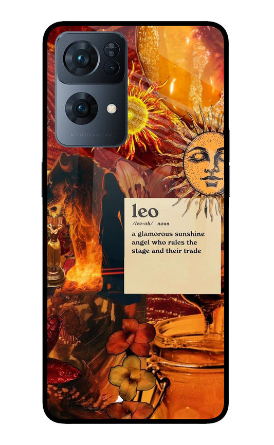 Leo Zodiac Oppo Reno7 Pro 5G Glass Case