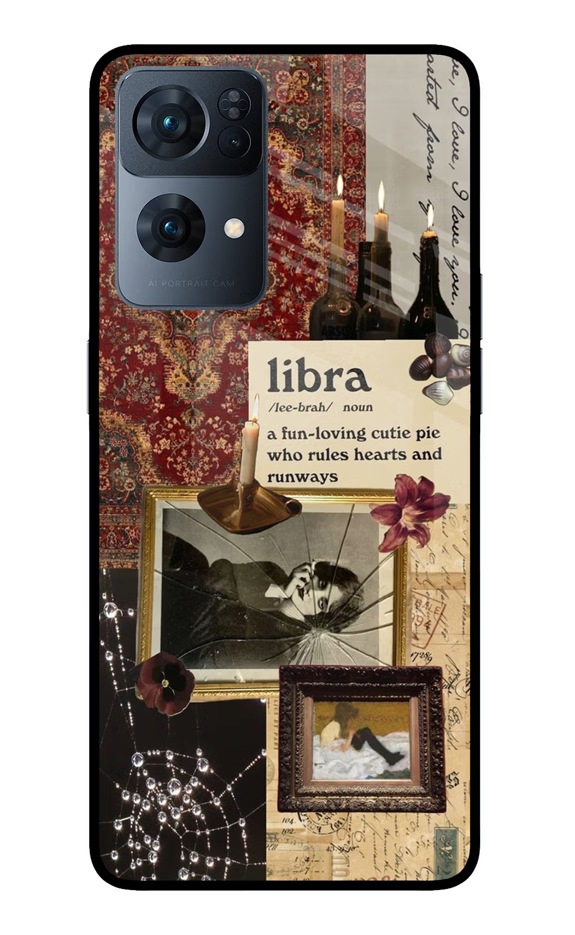 Libra Zodiac Oppo Reno7 Pro 5G Glass Case Back Cover by Casekaro