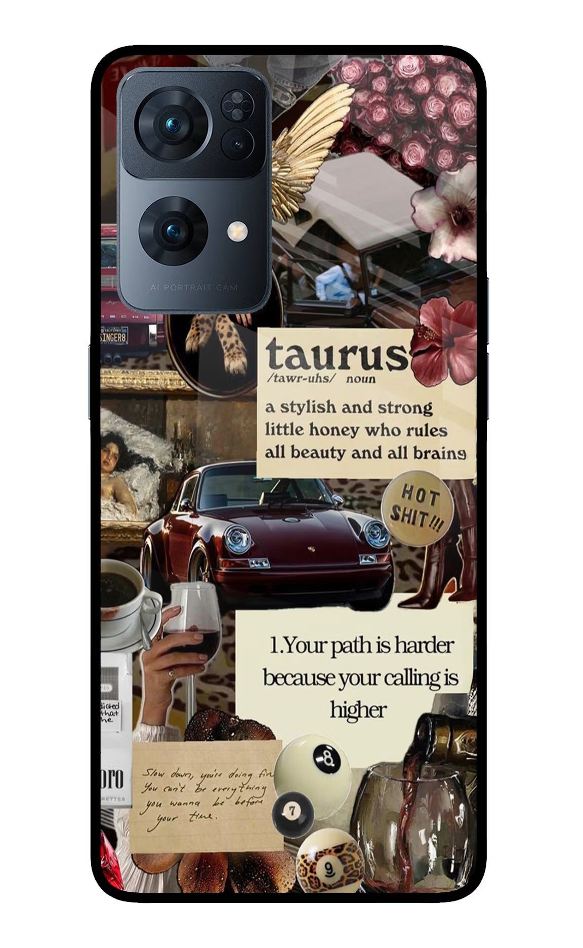 Taurus Zodiac Oppo Reno7 Pro 5G Glass Case Back Cover by Casekaro