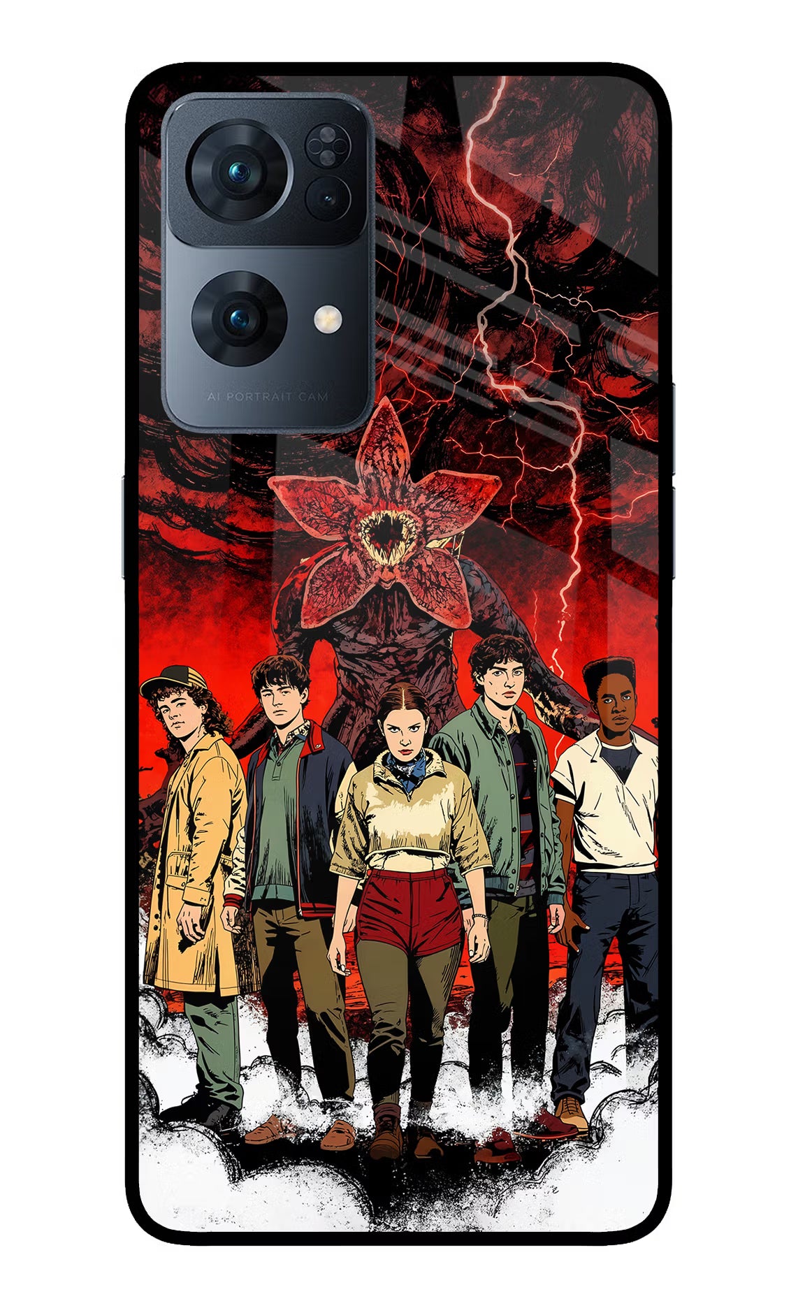 Ordinary Things Characters Oppo Reno7 Pro 5G Glass Case Back Cover by Casekaro