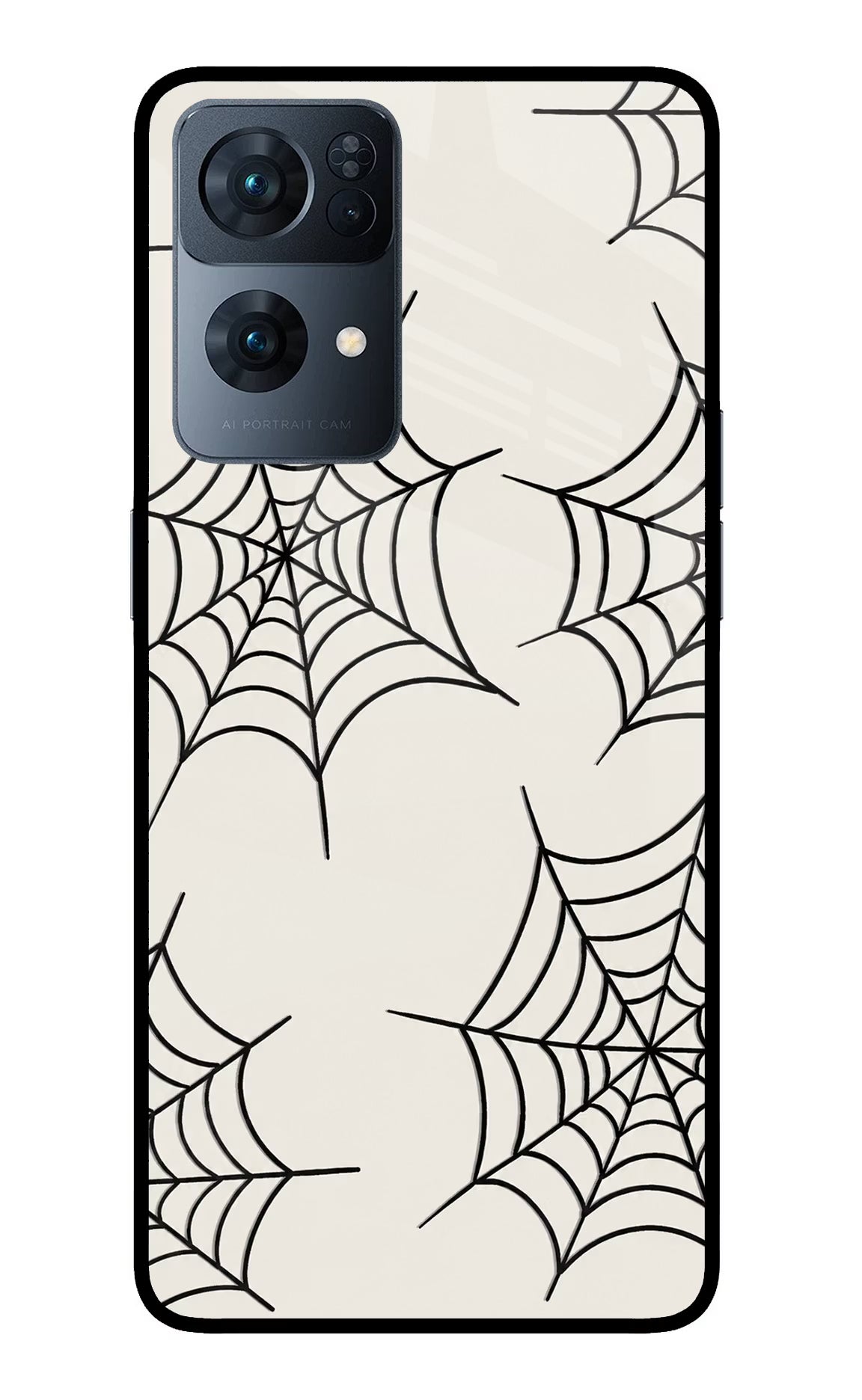 Spider Web Oppo Reno7 Pro 5G Glass Case