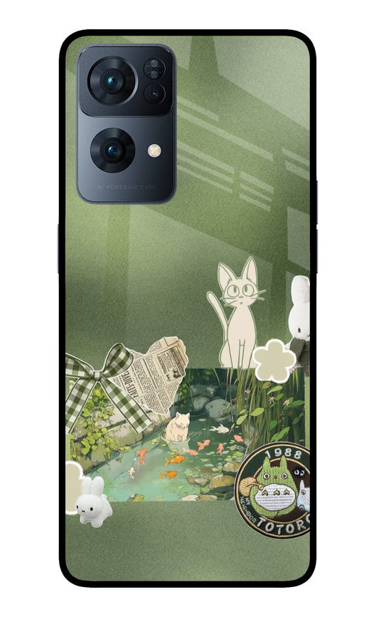 Aesthetic anime Oppo Reno7 Pro 5G Glass Case