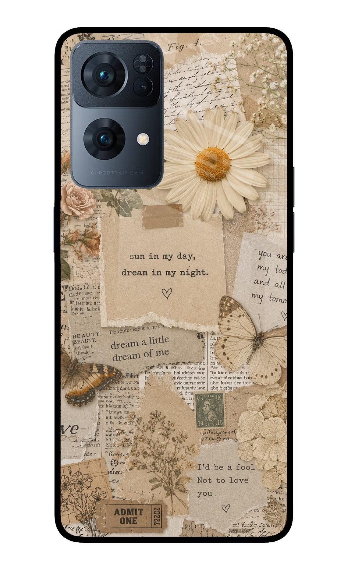 Vintage case Oppo Reno7 Pro 5G Glass Case