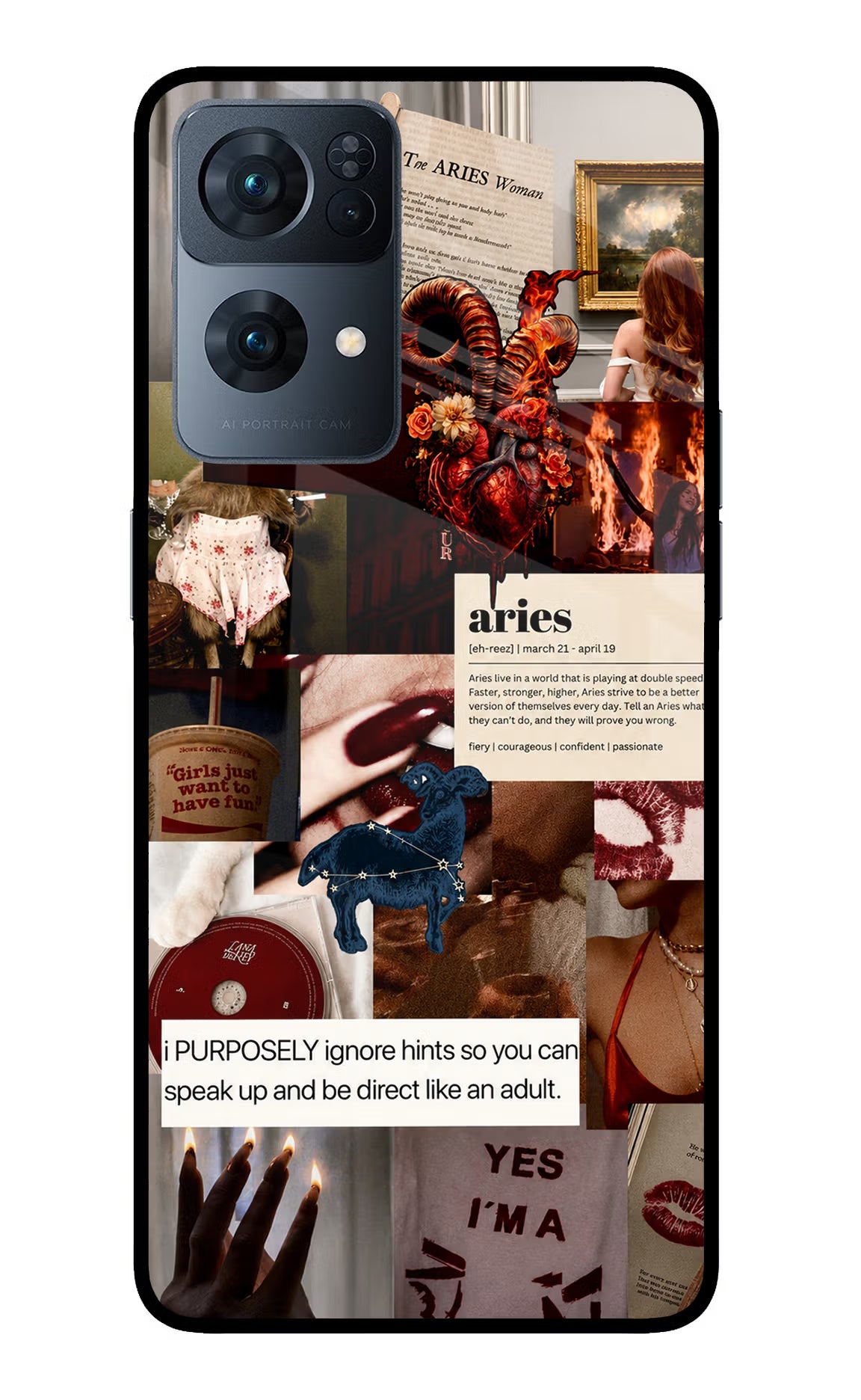 Zodiac Aries Oppo Reno7 Pro 5G Glass Case