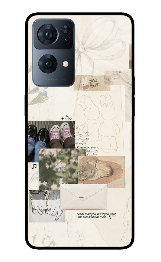 Soft Aesthetic Oppo Reno7 Pro 5G Glass Case