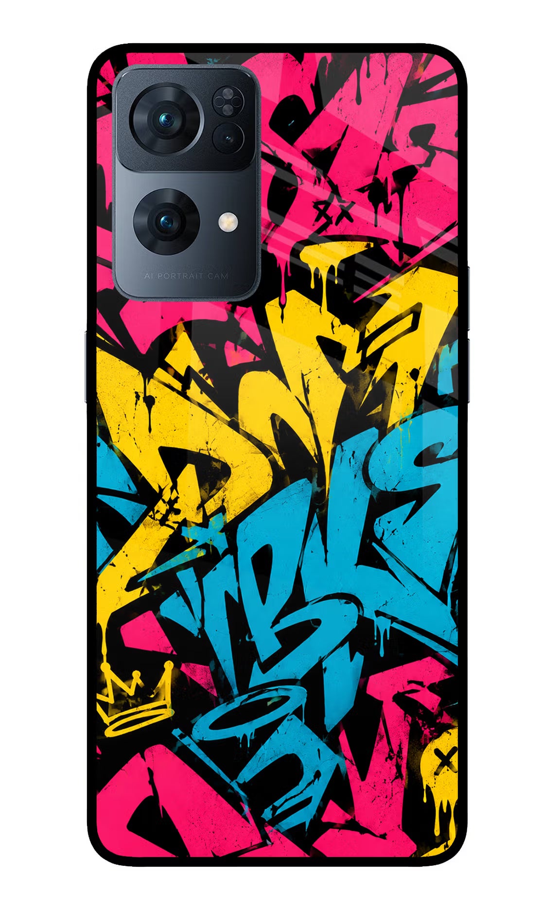 Graffiti Vibe Oppo Reno7 Pro 5G Glass Case