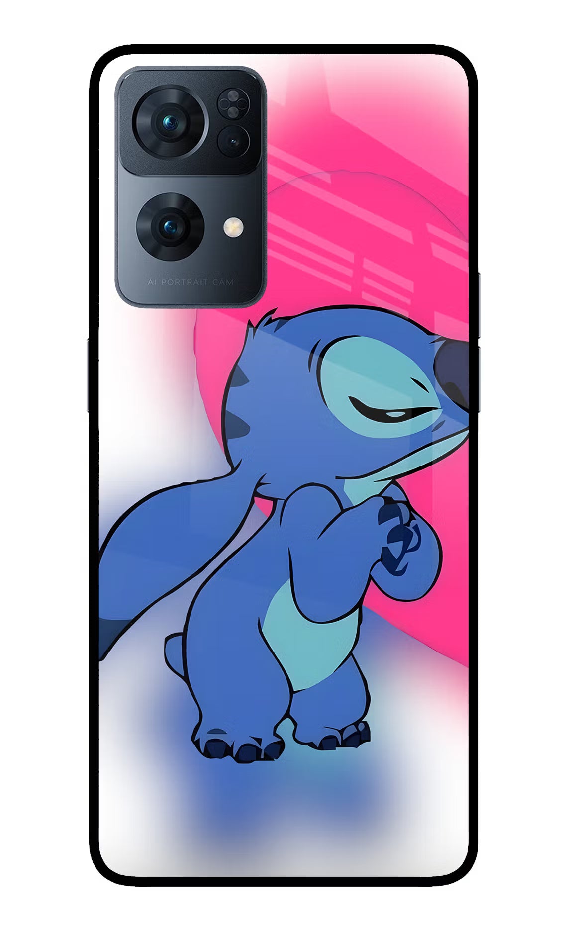 Stitch Hug Oppo Reno7 Pro 5G Glass Case