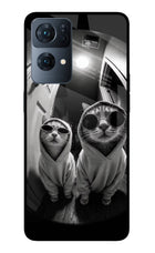 Hood Cats Oppo Reno7 Pro 5G Glass Case Back Cover by Casekaro
