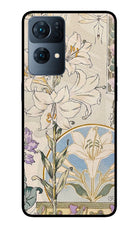 White Lily Oppo Reno7 Pro 5G Glass Case