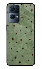 Green Stars Oppo Reno7 Pro 5G Glass Case