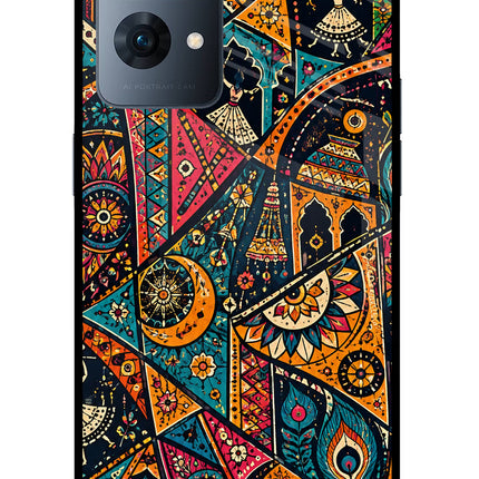 Folk Print Oppo Reno7 Pro 5G Glass Case