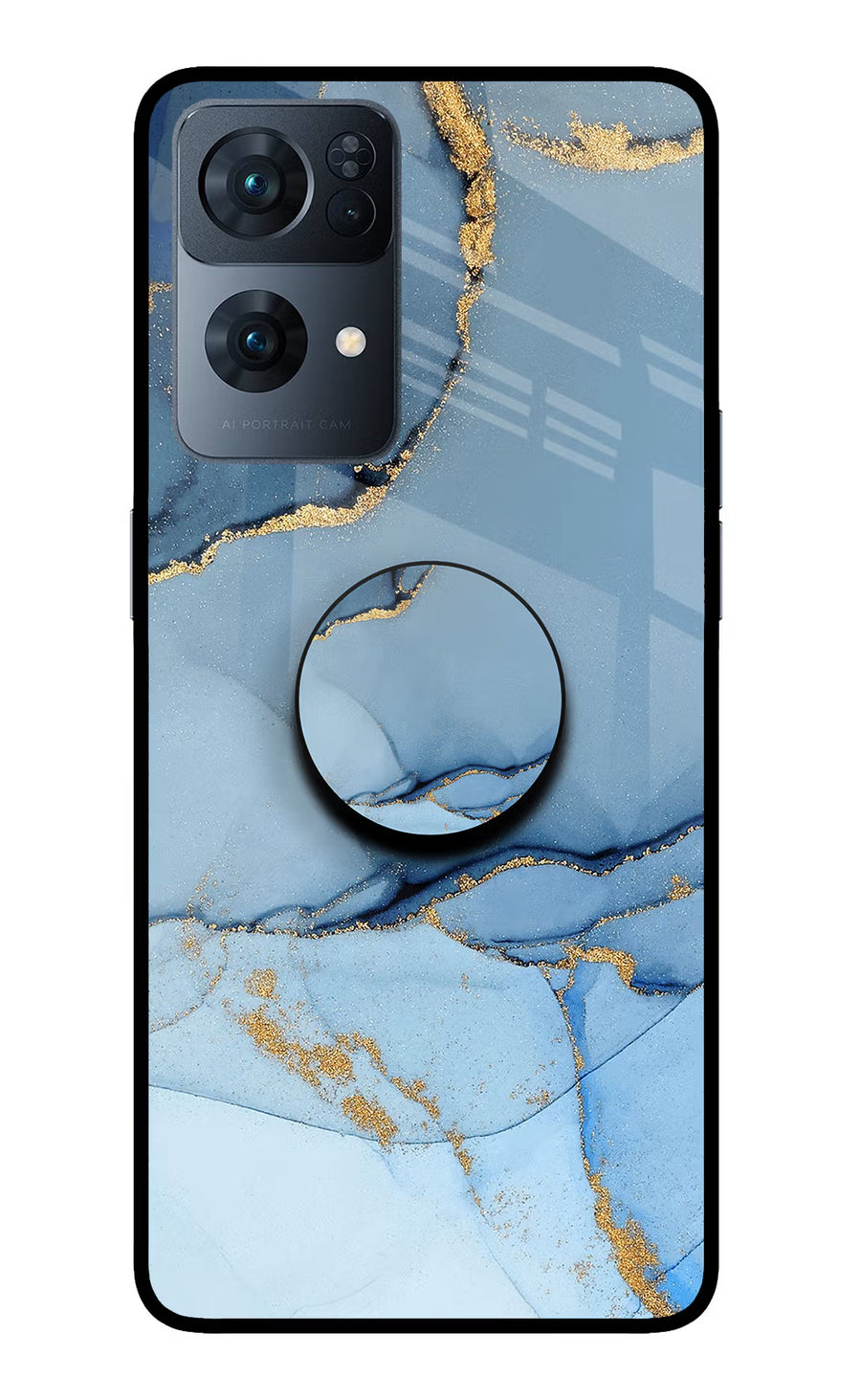 Blue Marble Oppo Reno7 Pro 5G Pop Case, Glass case