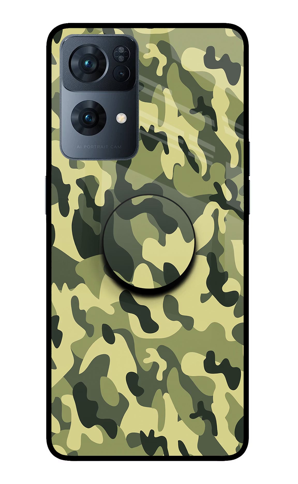 Camouflage Oppo Reno7 Pro 5G Pop Case by Casekaro