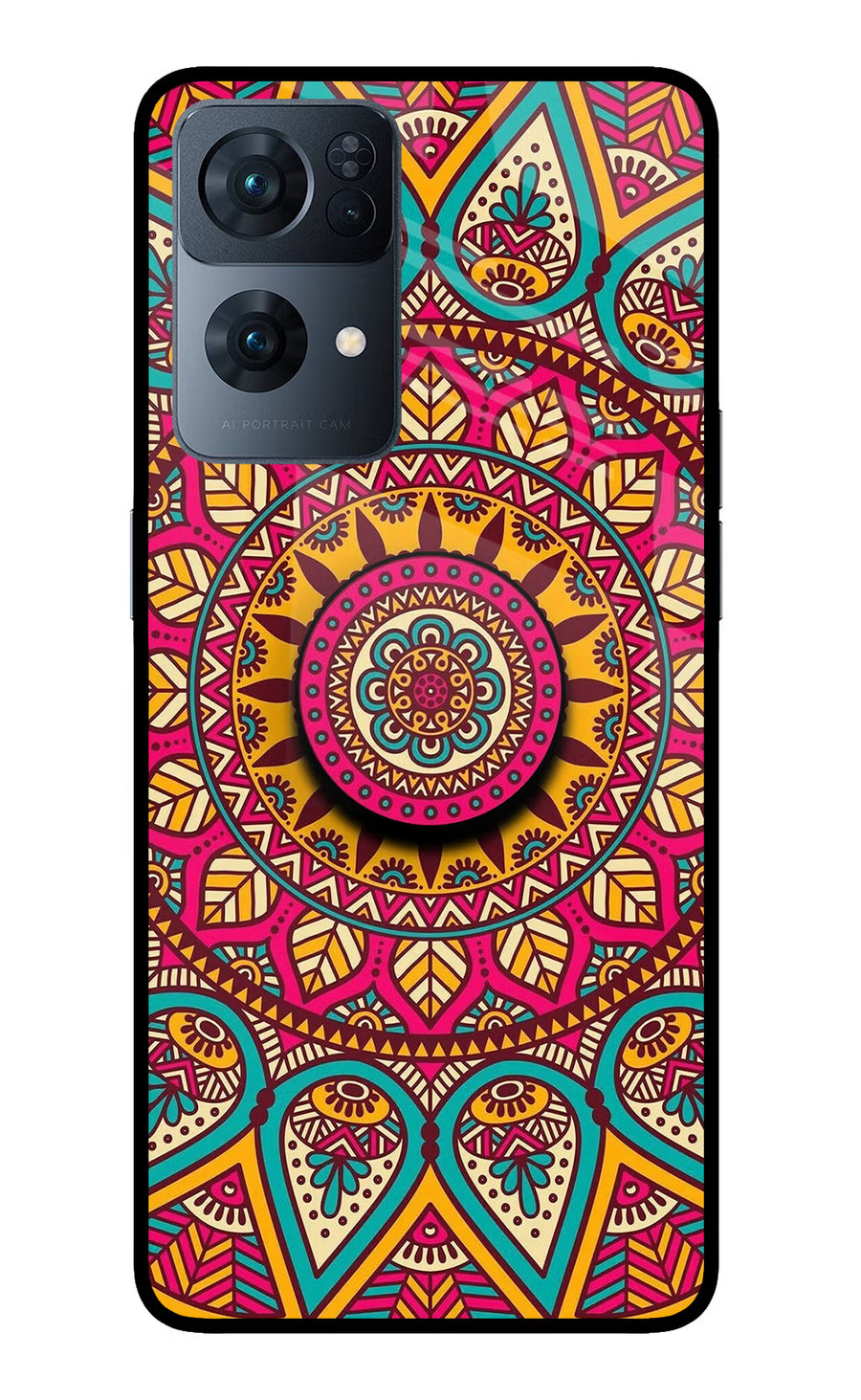 Mandala Oppo Reno7 Pro 5G Pop Case, Glass case
