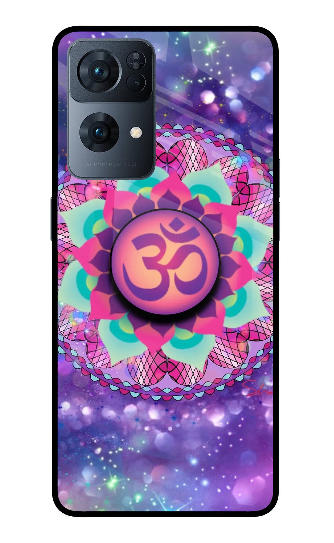 Om Purple Oppo Reno7 Pro 5G Pop Case by Casekaro