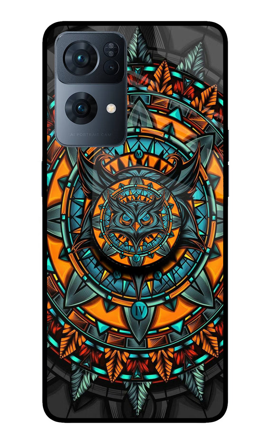 Angry Owl Oppo Reno7 Pro 5G Pop Case, Glass case