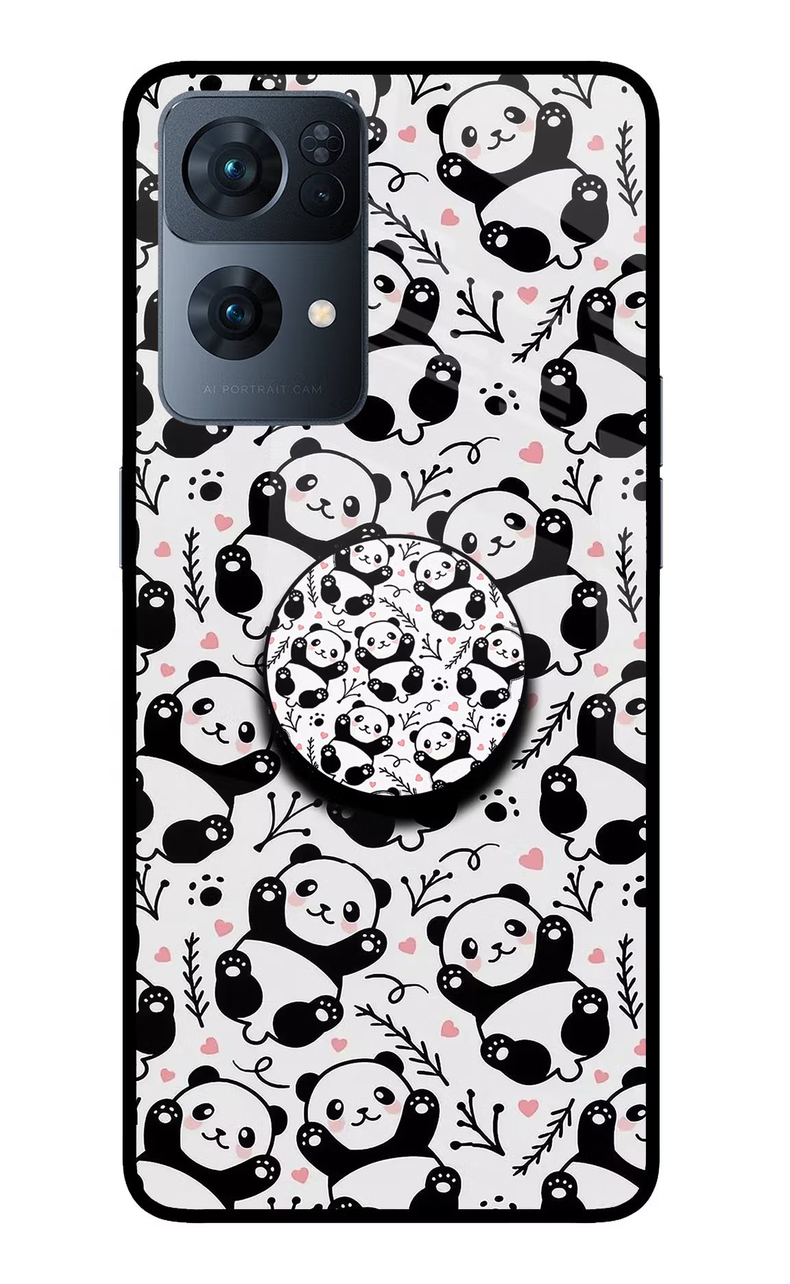 Cute Panda Oppo Reno7 Pro 5G Pop Case by Casekaro