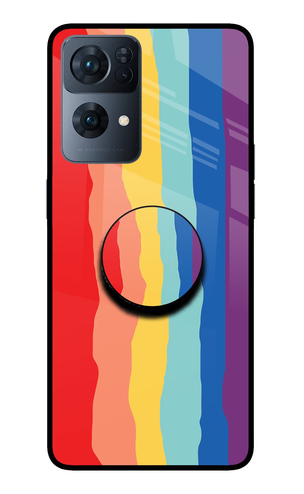 Rainbow Oppo Reno7 Pro 5G Pop Case by Casekaro