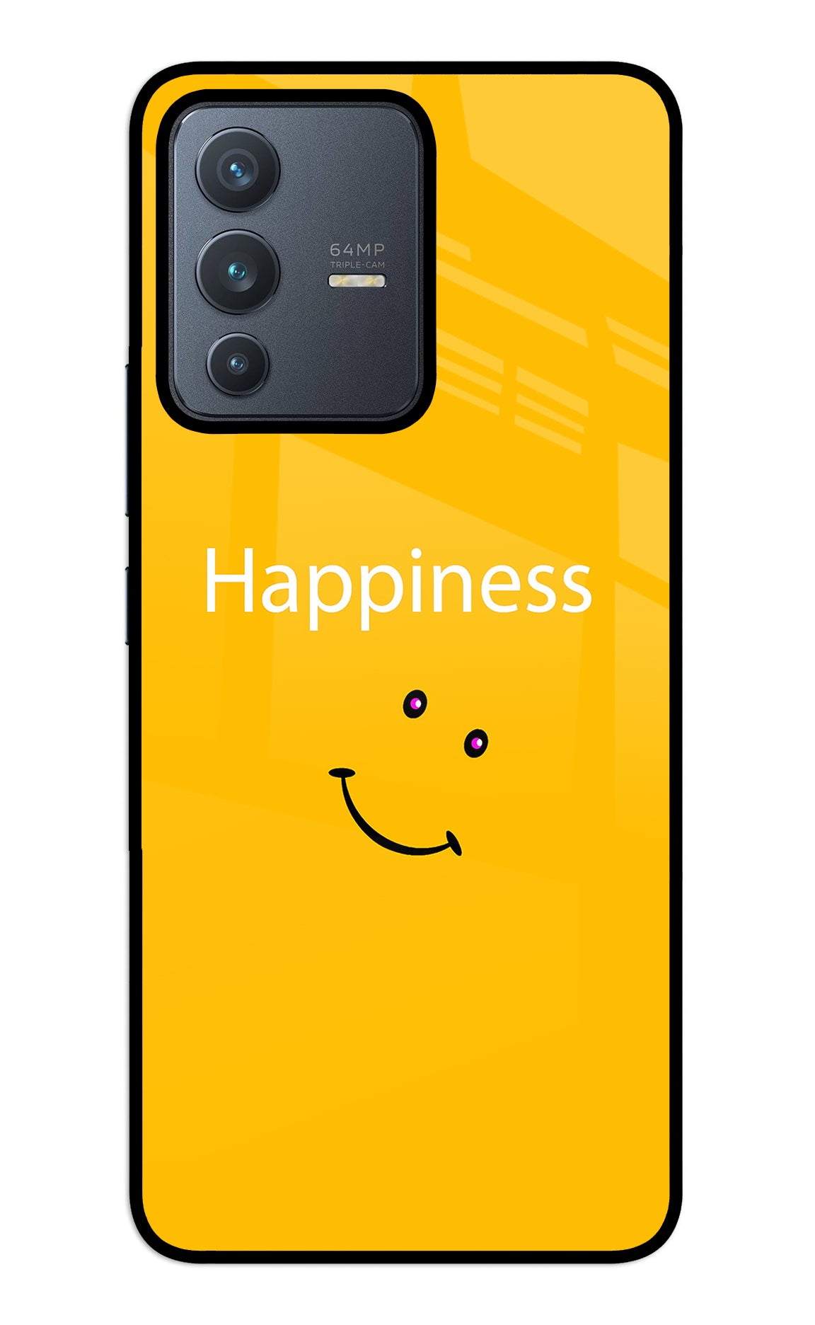Happiness With Smiley Vivo V23 5G Glass Case